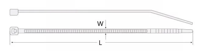 High Quality Self-Locking Nylon Cable Ties 3.6X200mm Colours RoHS